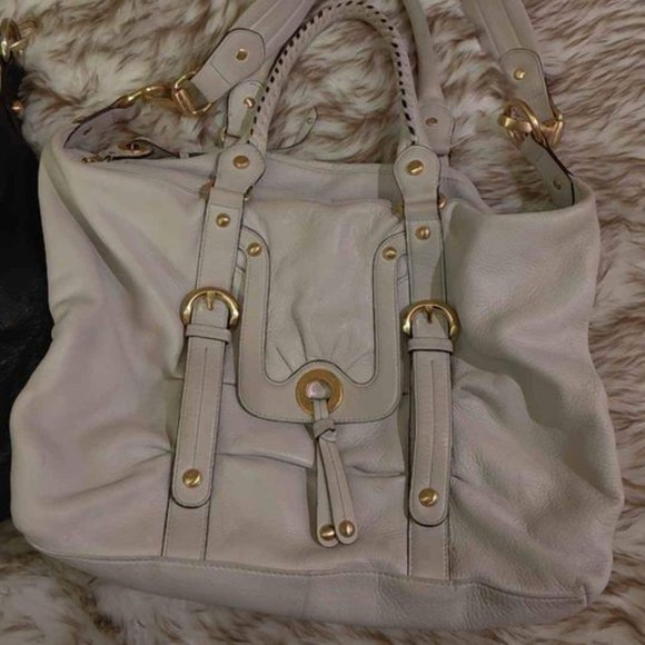 White genuine leather B Makowsky purses - Picture 1 of 6